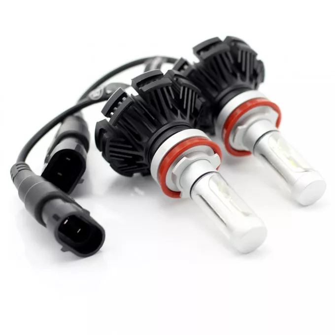 Set becuri LED H11 400lm 6000K 12-24V 2buc Carguard soclu H1 compatibil, garanție 24 luni persoane fizice [4]