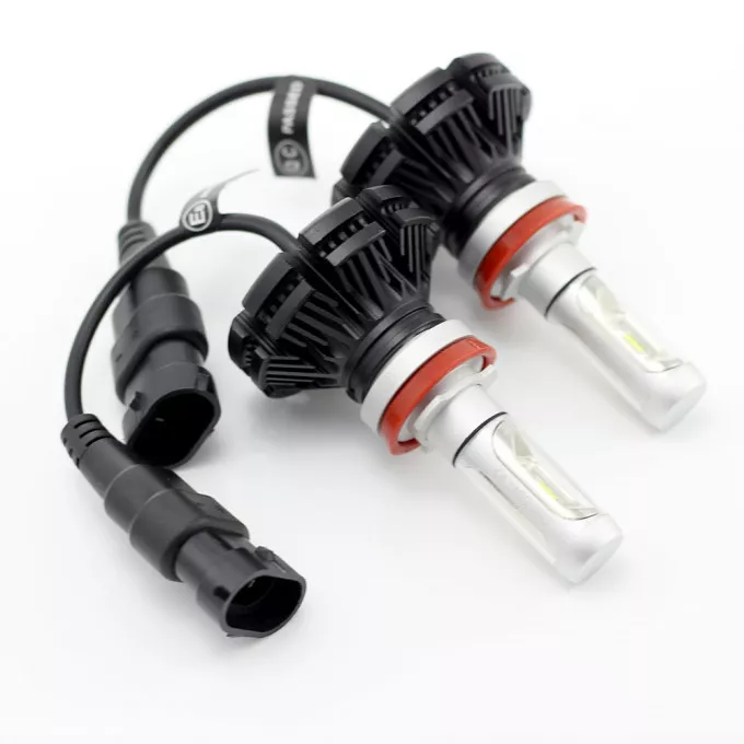 Set becuri LED H11 400lm 6000K 12-24V 2buc Carguard soclu H1 compatibil, garanție 24 luni persoane fizice [1]