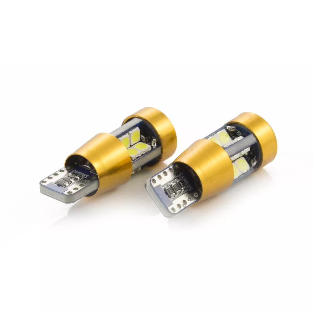 Set becuri LED SMD T10 W5W 12V 5W 300lm alb rece Canbus CARGUARD 2buc pentru interior portbagaj [1]