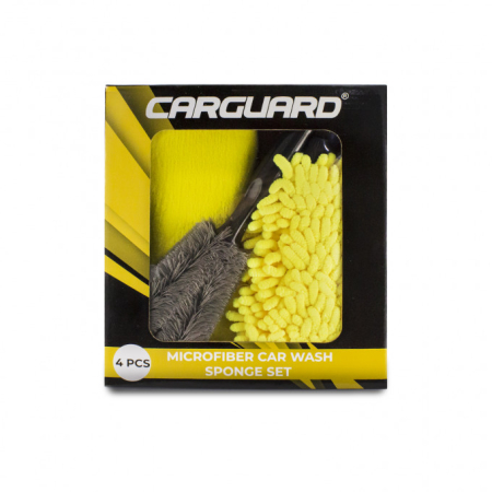 Set burete cu microfibre și perie Carguard pentru curățarea auto, model Carguard, lungime optimă pentru accesibilitate. [1]