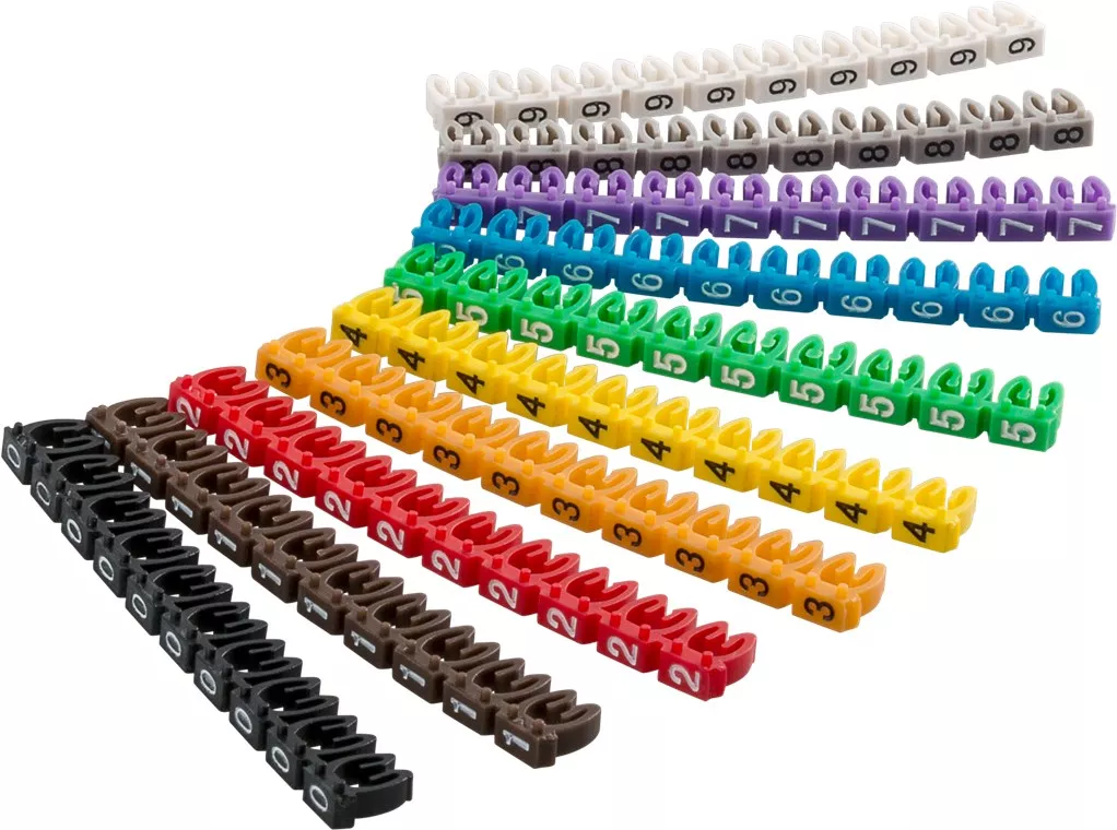 Set cleme de marcare a cablurilor Cifre 0-9 max. 4mm 100buc Goobay – IoElectronice.ro [1]