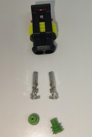 Mufe papuci - Set conector cablu Superseal 1.5 mama 2 pini IP67 TE Connectivity 282080-1-SET-F