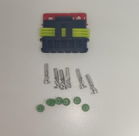 Set conector cablu Superseal 1.5 mama 6 pini IP67 TE Connectivity [1]