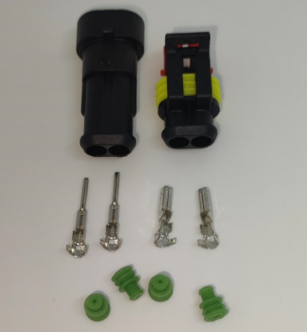 Set conectori Superseal 1.5 tata-mama 2 pin + 4 pini TE Connectivity 282104-1-SET-M IP67 cu garnituri incluse [1]