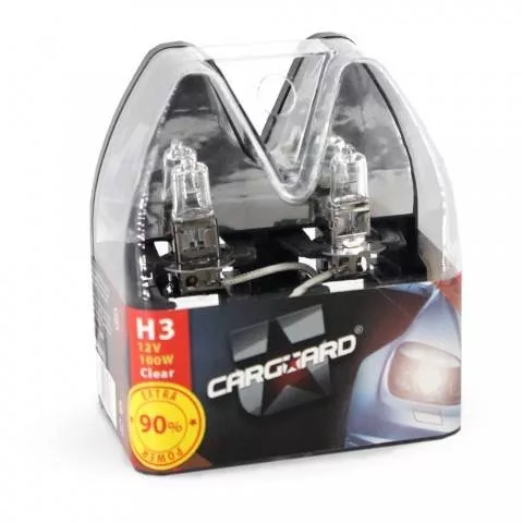 Set 2 becuri Halogen H3 100W 12V alb cald Carguard cu +90% intensitate luminoasă [3]