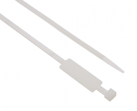 Fasete-bride-cleme - Set etichete și coliere nylon pentru cabluri 200x4.8mm, 100buc, SapiSelco Italy, organizare și identificare cabluri