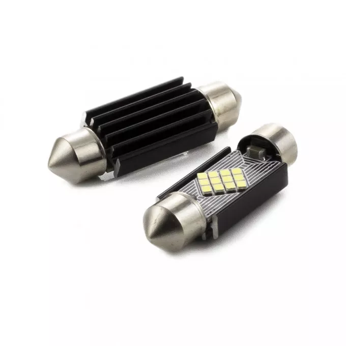 Set LED auto SMD SOFIT 39mm C5W Can-bus 3W 12V 240lm alb CarGuard pentru interior și portbagaj [1]