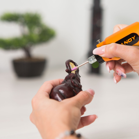Set mașină pirogravat șlefuit 230V 78 componente HANDY, model versatil pentru artizanat și hobby-uri. [1]