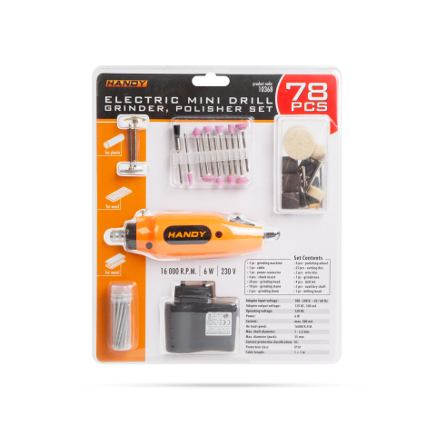 Set mașină pirogravat șlefuit 230V 78 componente HANDY, model versatil pentru artizanat și hobby-uri. [3]