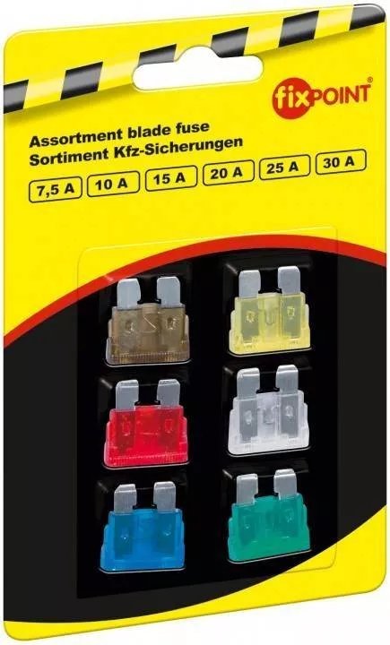 Accesorii Auto - Set siguranțe auto fuzibile 7.5A 10A 15A 20A 25A 30A FixPoint 20343