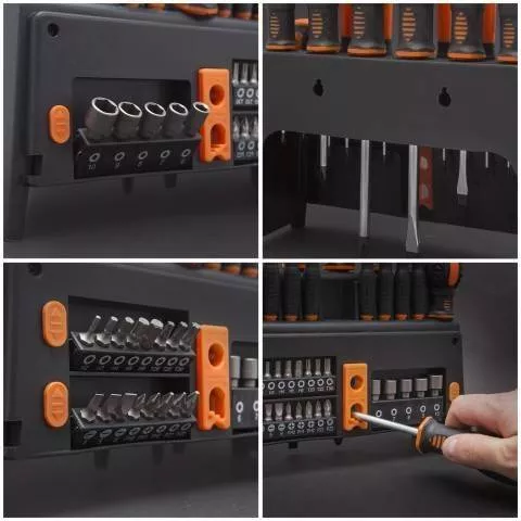 Set șurubelnițe 39 piese cu suport HANDY, tip șurubelnițe, diverse dimensiuni, ideal pentru reparații și asamblări. [1]