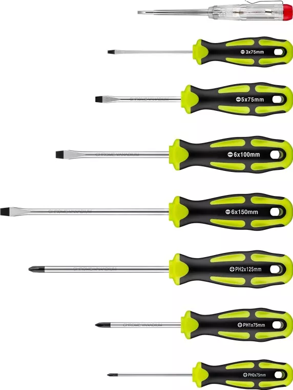 Scule mentenanta - Set surubelnite Goobay 8 piese în carcasă plastic – IoElectronice.ro