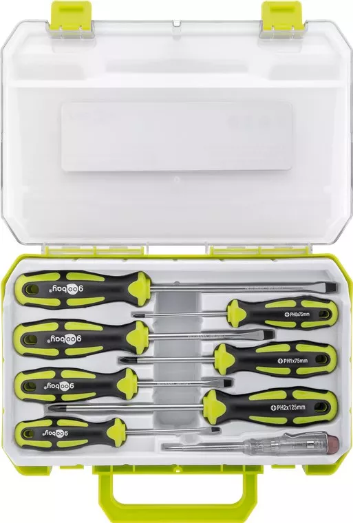 Set șurubelnițe Goobay 8 piese cu carcasă plastic, tip: șurubelnițe, brand: Goobay [1]