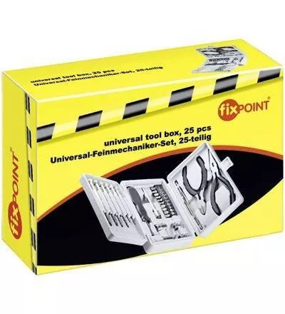 Set șurubelnițe 25 bucăți FixPoint, tip diverse, lungime variabilă, pentru utilizare generală, EAN 4040849770937 [1]