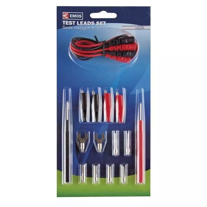 Set tester multimetru 0.95m negru roșu, varfuri interschimbabile, max 1A, 30V și 60V - Emos S4001N [1]