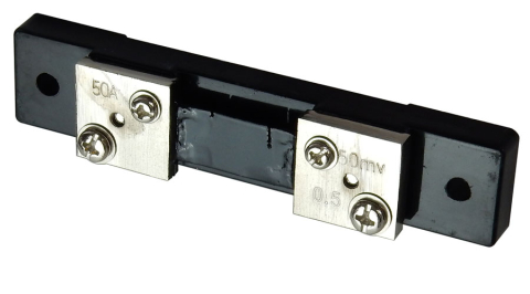 Shunt 50A 75mV pentru ampermetru OEM, negru, ideal pentru măsurarea curentului electric. [1]