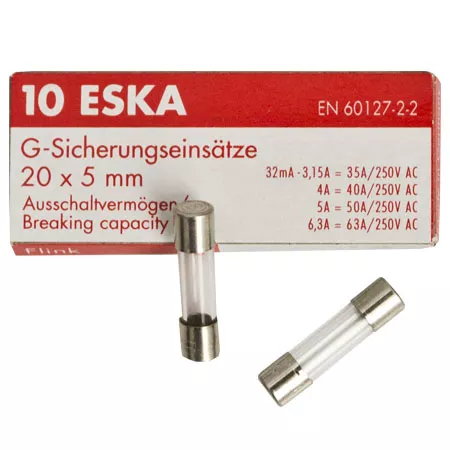 Electrice - Siguranța fuzibilă 4A 5x20mm rapidă ESKA – IoElectronice.ro