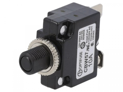 Sigurante termice - Siguranță termică OPTIFUSE 10A, Imax 1kA, 125V/250V, Dimensiuni 29.5x14.6x22.7mm, Temperatura -10°C+