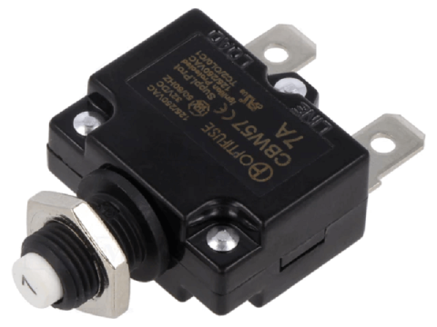 Sigurante termice - Siguranță termică 7A Imax 1kA 125V 250V 32VDC 50VDC OPTIFUSE CBW57-ES-7A-5H – IoElectronice.ro