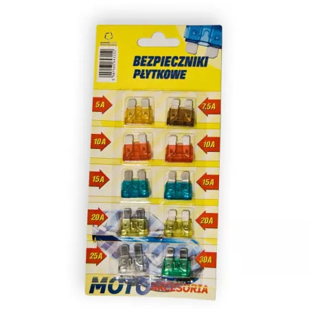 Sigurante auto - Siguranțe auto 5A 7.5A 10A 15A 20A 25A 30A 10buc 19x13mm – IoElectronice.ro