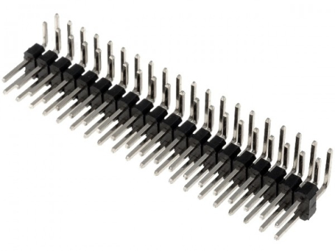 Accesorii multimetre - Sir Pini PCB Tata - Tata 2.54 mm 40 Pini x2 randuri 90 grade – IoElectronice.ro