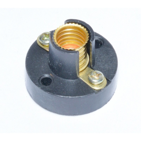 Becuri - Soclu bec E10 contacte cu șurub negru 9082 – IoElectronice.ro