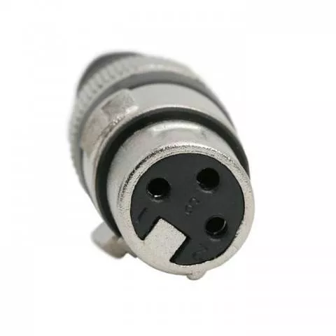 Soclu XLR 3 poli cu lipire, fleacă de prindere, argintiu, OEM, garanție 24 luni persoane fizice [2]