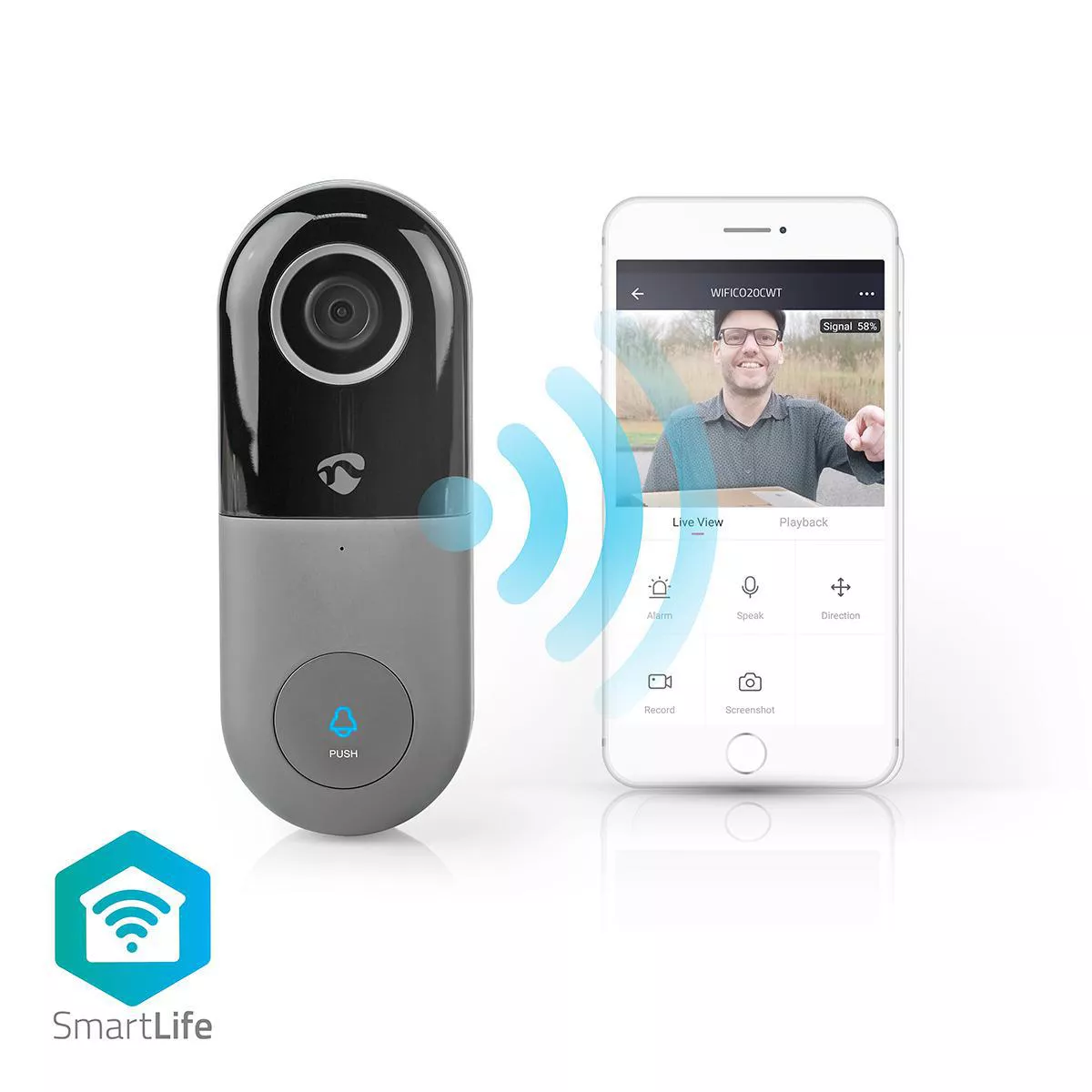Camere web - Sonerie Video Wi-Fi HD 720p Nedis - Securitate Inteligentă cu Notificări și Vedere Noapte