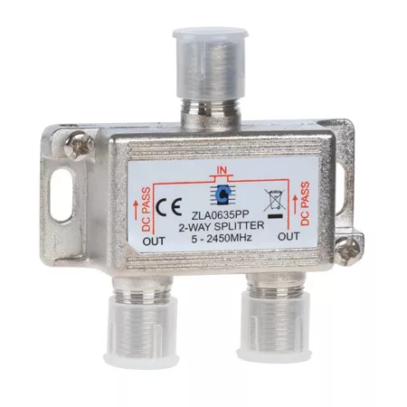 Splitere TV - Spliter 2 cai 5-2450Mhz Power Pass Cabletech ZLA0635PP – IoElectronice.ro