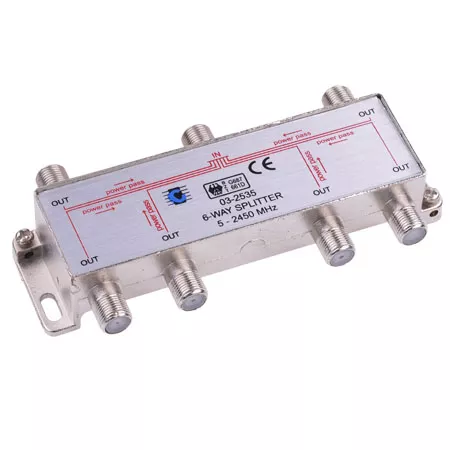 Splitere TV - Spliter 6 cai power pass 5-2450Mhz Cabletech - IoElectronice.ro