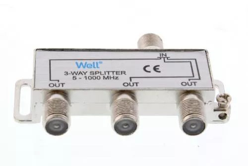 Splitter CATV 3 cai 1000Mhz Well, conexiune F, 24 luni garanție persoane fizice [1]