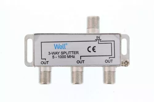 Splitere TV - Splitter CATV 3 căi 1000MHz Well – IoElectronice.ro