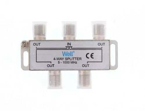 Splitere TV - Splitter CATV 4 cai 1000MHz Well – IoElectronice.ro
