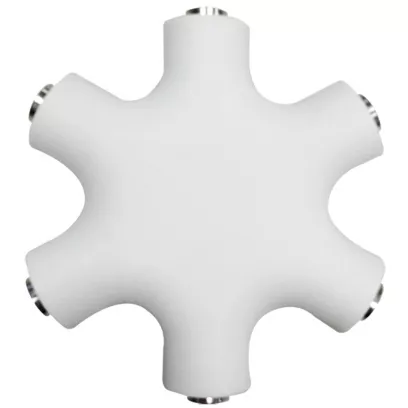 Splitter adaptor Jack 3.5 mm mama x6 stereo alb Logilink CA1088, conector stereo, 24 luni garanție [1]