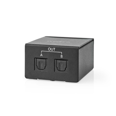 Adaptoare Toslink - Splitter audio optic Toslink 1x la 2x mama, negru, Nedis ASPL2512BK, transfer digital audio fără pierderi, ușor de instalat