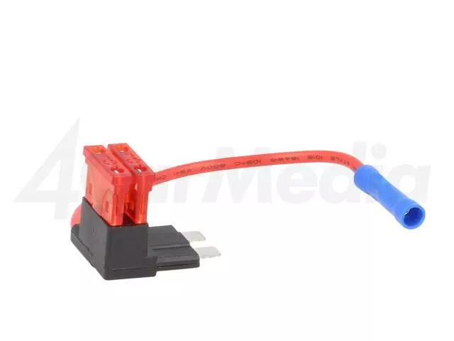 Sigurante auto - Splitter auto ATO 10A siguranțe x2 1mm² culoare roșu 4CarMedia – IoElectronice.ro
