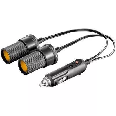 Accesorii Auto - Splitter bricheta auto cu 2 ieșiri Goobay