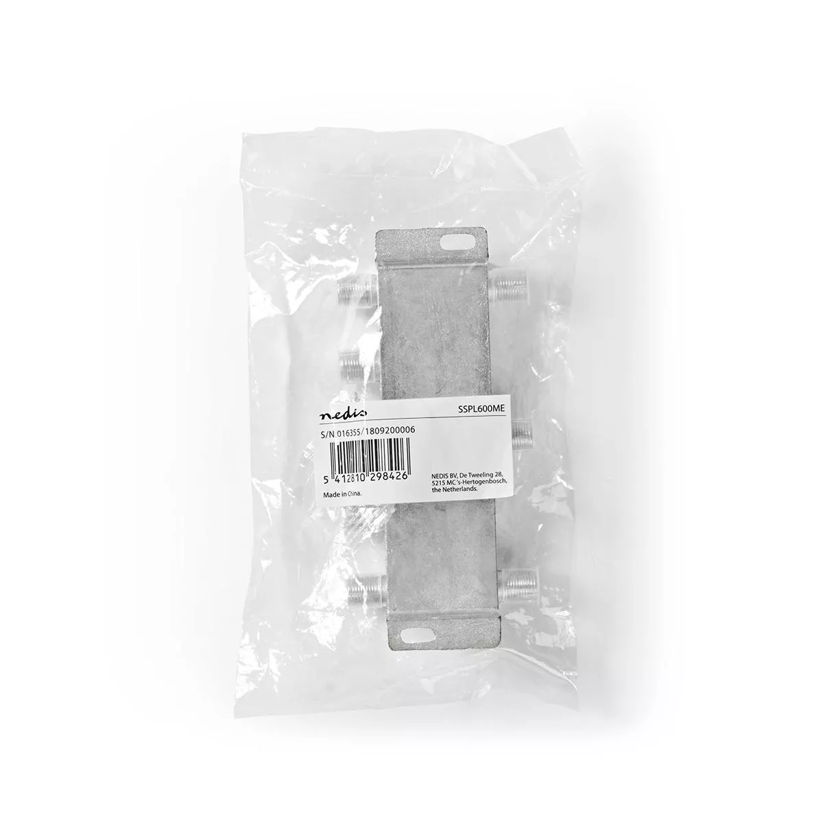 Splitter TV Nedis 6 Cai, 5-1000MHz, 10dB, Carcasă Zinc, Conector F, Impedanță 75Ω, Distribuitor Semnal TV [1]