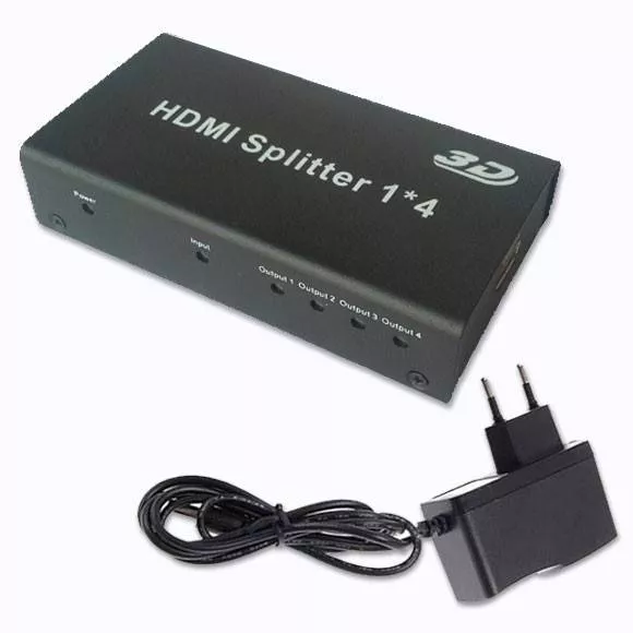 Adaptoare HDMI - Splitter HDMI 4x pentru 4 dispozitive, 4K 30Hz, suport 3D, DTS Dolby Digital, alimentare inclusă