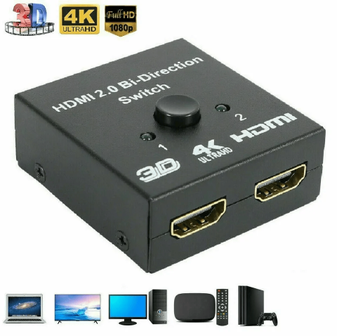 Adaptoare HDMI - Splitter/switch adaptor HDMI bidirecțional 1x 2HDMI sau 2x 1HDMI – IoElectronice.ro