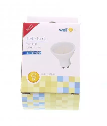 Spot cu led MR16 GU10 5W 230V lumina rece Well – IoElectronice.ro [1]