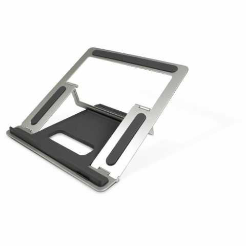 Coolere laptop - Suport laptop din aluminiu Inter-Tech NBS-100, reglabil, anti-amprente, pentru laptopuri până la 17 inch, portabil și ergonomic