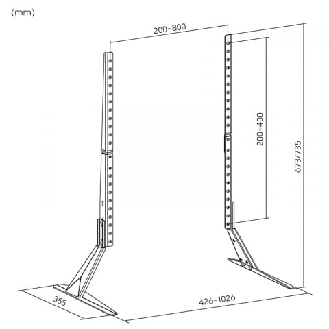 Suport TV LED 23"-75" Kruger&Matz KM1309, până la 40kg, instalare ușoară, compatibil VESA, înălțime reglabilă [8]