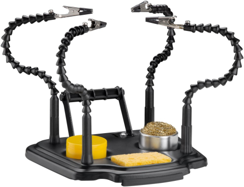 Suporti-bureti letcon - Stativ flexibil cu 4 brațe și accesorii Goobay 61669 – Ideal pentru lipit, artizanat și reparații electronice