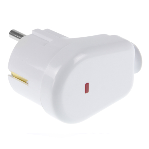 Electrice - Stecher Shuko iesire laterala alb cu martor LED WT-16U/S/WE Plastrol – IoElectronice.ro