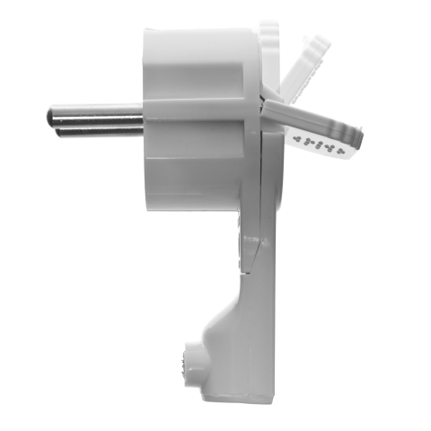 Stechere - Stecher Shuko ieșire laterală alb cu prindere WT-16UP/WE Plastrol – IoElectronice.ro