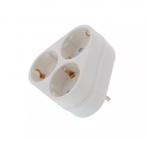 Electrice - Stecher triplu Schuko 3x cu contact protecție Well