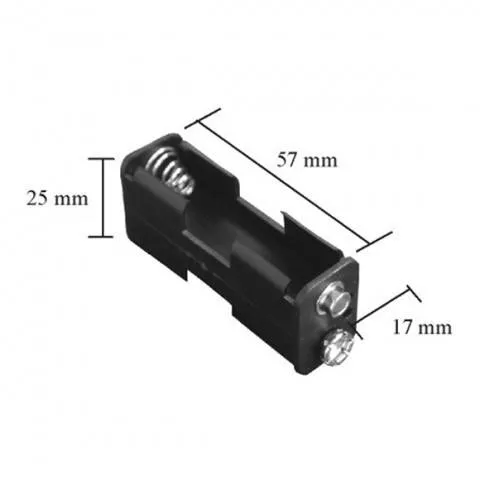 Suport 2x AA cu mufă 9V OEM, soclu pentru baterii AA (R6) și 9V (6LR61), garanție 24 luni. [1]