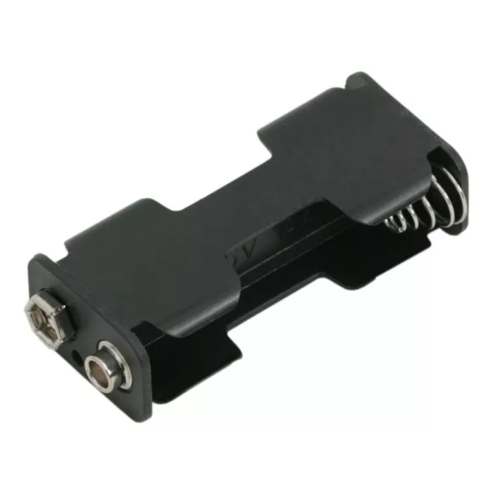 Suporti baterii-acumulatori - Suport 2x AA baterie cu mufă baterie de 9V – IoElectronice.ro