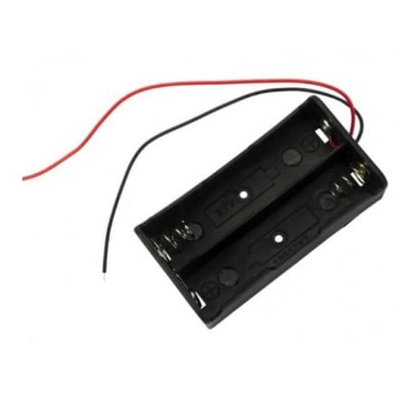 Baterii - Suport Acumulator 2×18650 cu Fire — Contacte Arcuite